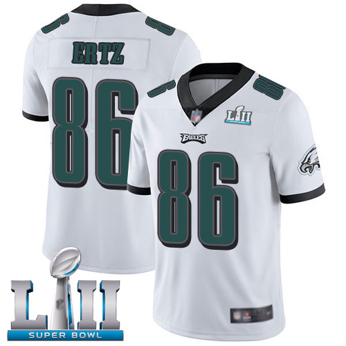 Men Philadelphia Eagles #86 Zach Ertz White Vapor Untouchable NFL Jersey Limited Player Super Bowl LII Football->nfl t-shirts->Sports Accessory